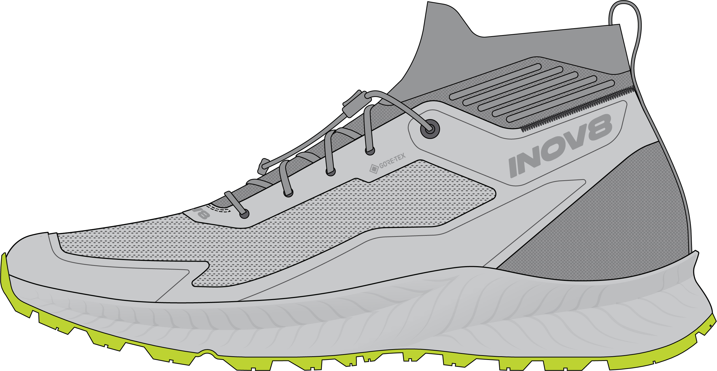 Image Inov8 Rocfly Mid GTX Homme GRIS PALE/VERT M10